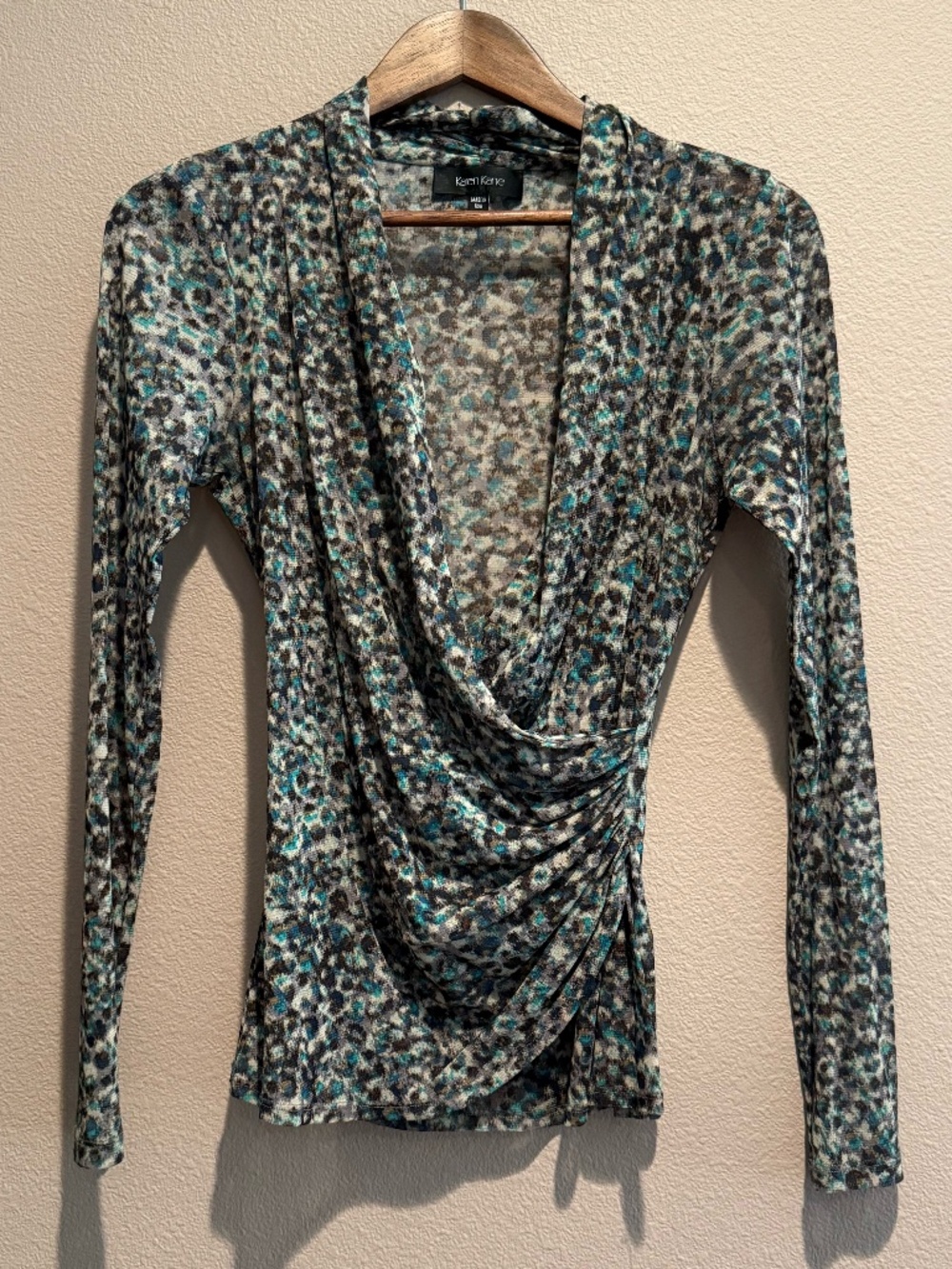 Karen Kane, Semi Sheer, Stretchy Top, Women's L